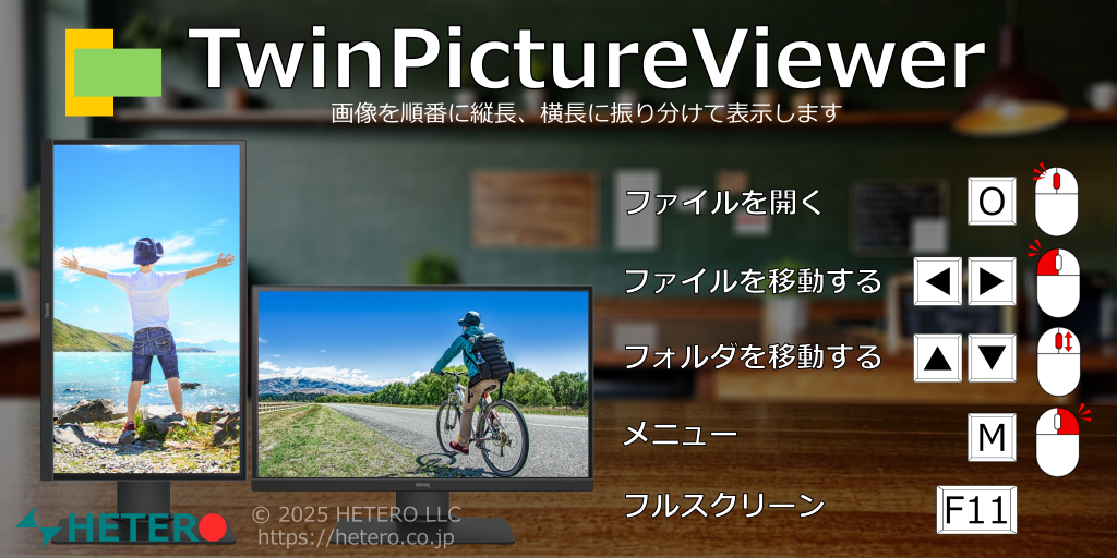 写真を振り分けして表示するアプリです